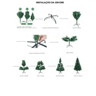 Decoração Natal Pinheiro 150 / 180 / 210cm - Ambientes corporativos e residenciais - 150 cm280Galhos