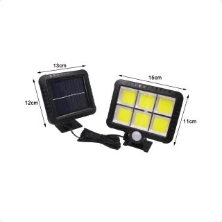 Sensor de Presença Luminária Solar Parede Refletor 120 Cob - Único