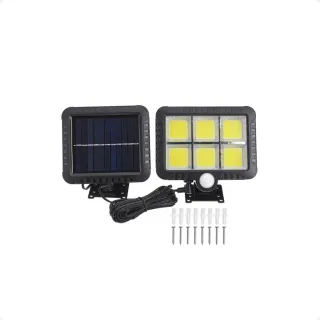 Sensor de Presença Luminária Solar Parede Refletor 120 Cob - Único