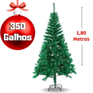 Decoração Natalina: Arvore Pinheiro Verde 1,20 a 2,10 Metros - Preços Baixos! - 350 Galhos / 1,80 Metros