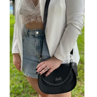 Bom custo benefício! Bolsa Feminina Pequena Transversal - BOLSINHA PRETO