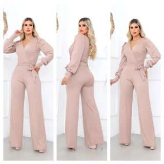 Calça Pantalona Manga Longa Princesa - MACACÃO LARISSA - FUSCIA