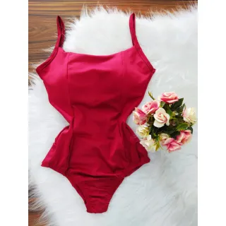 Maiô Feminino Estampado e Liso com Alça, Bojo e Calcinha Fio Duplo - Roxo