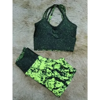 Top e Short Fitiness para Exercícios Físicos - Conjunto de Academia - Rosa