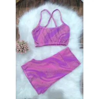 Conjunto Fitness Feminino Veste 36/42 Top + Short Academia Sem Bojo - CJ17