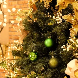 Kit Decoração Natalina Bolas de Natal Pequenas 5cm - 12 Unidades - Verde