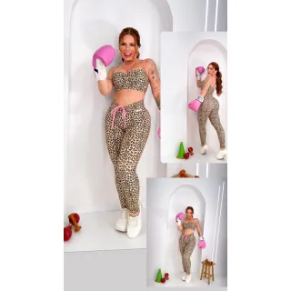 Top Cropped Fitness Treino, Conjunto Legging Academia - Conjunto Bia2
