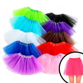 Saia de Tule Adulto e Infantil para Festas e Eventos - Cores Variadas - Verde