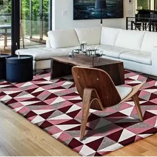 Tapete Premium Antiderrapante Jacquard Geométrico - Atacado Revenda