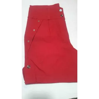 Bolsos Shorts Feminina Plus Size Bengaline - Vinho