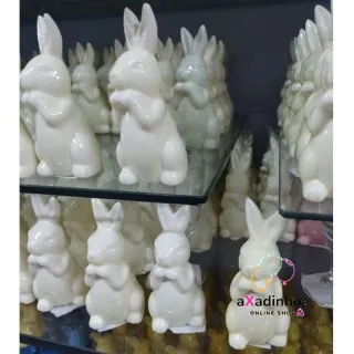 Enfeite Decorativo Coelho de Páscoa em Porcelana - Rosa