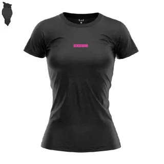 Moda fitness feminina: camiseta Dry para academia, musculação, caminhada e corrida - ROSA/LARANJA