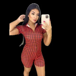 Lançamento feminino: Macaquinho Fitness Gringo Liso - Sal e pimenta.