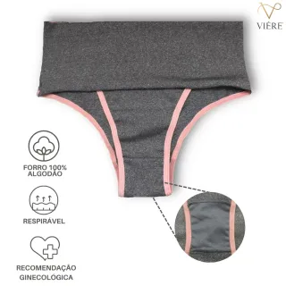 Viére Kit Calcinhas Fitness Cós Alto Com Compressão - 10 unidades - XGG
