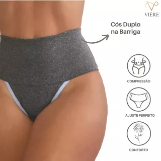Viére Kit Calcinhas Fitness Cós Alto Com Compressão - 10 unidades - XGG