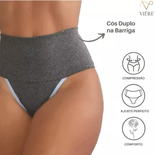 Compressão Calcinhas Fitness Kit 7 Cós Alto - G