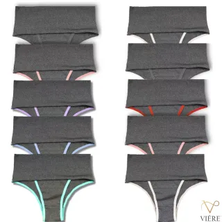 Viére Kit Calcinhas Fitness Cós Alto Com Compressão - 10 unidades - XGG