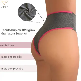 Viére Kit Calcinhas Fitness Cós Alto Com Compressão - 10 unidades - XGG