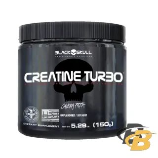 Black Skull Caveira Preta - Creatina Turbo Monohidratada 150g - Laranja