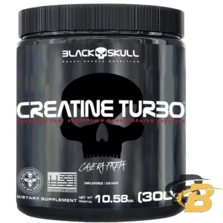 Black Skull Monohidratada Turbo Creatine - 300g - LIMÃO