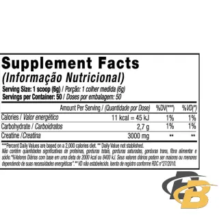 Black Skull Monohidratada Turbo Creatine - 300g - LIMÃO