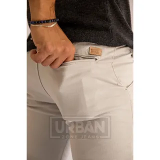 Calça Social Masculina Sarja Esporte Fino - Cor Creme Areia - 50