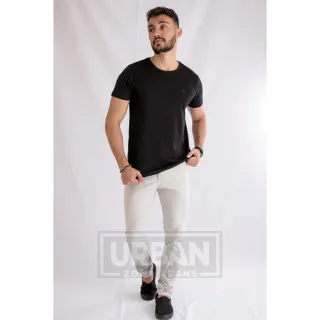 Calça Social Masculina Sarja Esporte Fino - Cor Creme Areia - 50