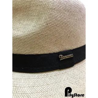 Pronta entrega chapéu panamá original aba larga moda masculina e feminina - Bege