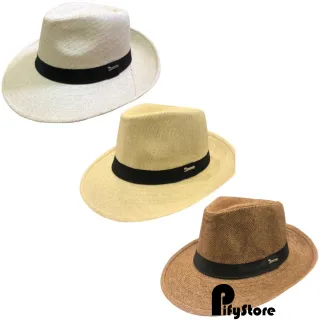Pronta entrega chapéu panamá original aba larga moda masculina e feminina - Bege