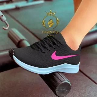 Unissex Fitness Academia Zm Tênis Feminino - PRETO/PINK