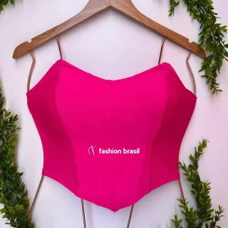 Corset Cropped Top Anira Tomara que Caia - Várias Cores - VERMELHA (36/42)