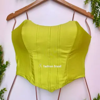 Corset Cropped Top Anira Tomara que Caia - Várias Cores - VERMELHA (36/42)