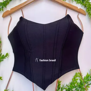 Corset Cropped Top Anira Tomara que Caia - Várias Cores - VERMELHA (36/42)