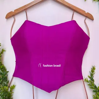 Corset Cropped Top Anira Tomara que Caia - Várias Cores - VERMELHA (36/42)