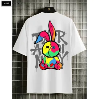 Camiseta Unissex Algodão Coelho Graffiti Streetwar Tumblr Over Fly