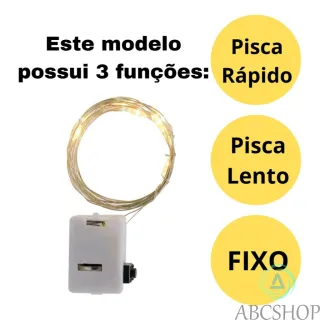 Decoração de Natal: Kit com 10 Fios de LED de 2 metros para Fadas - ABCSHOP - Único