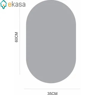Ekasa Luxo Espelho Decorativo Oval Moderno para Sala, Quarto e Banheiro 60cmx35cm - Único