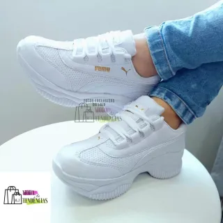 Confortável tênis feminino plataforma, lindo e resistente (forma grande)