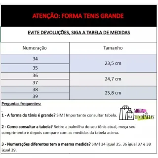 Confortável tênis feminino plataforma, lindo e resistente (forma grande) - Branco