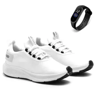 Relógio Fitness + Tênis Masculino para Treino de Corrida, Caminhada e Academia