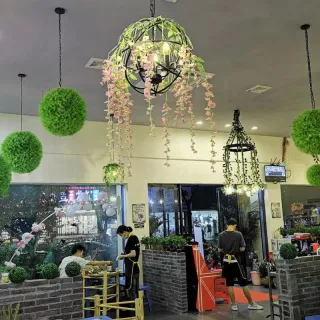 Decoração de casa com bola de buchinho 12 cm: gramas artificiais para vasos e arranjos - Kit com 5 unidades