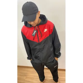 Promoção: Casaco corta vento masculino refletivo - Jaqueta de frio - Azul com preto