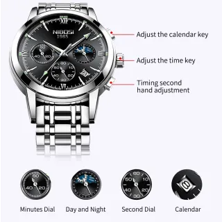 Relógio Masculino NIBOSI à Prova D