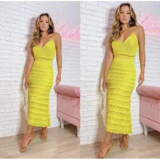 Moda Boutique Luxo Vestido Midi Tricot Modal Rodado Estilo Princesa - Rosa Bebe