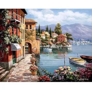 Tela de Pintura Numerada Acrílica - Faça Você Mesmo Quadro de ArteTerapia - DZ26