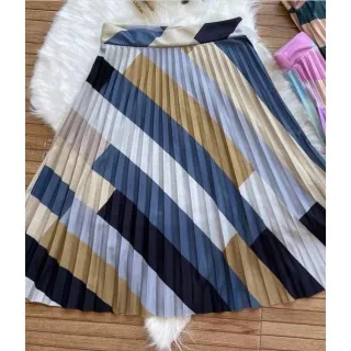 Tendência Evangélica Saia Plissada Midi Cod 030 - Cinza Escuro