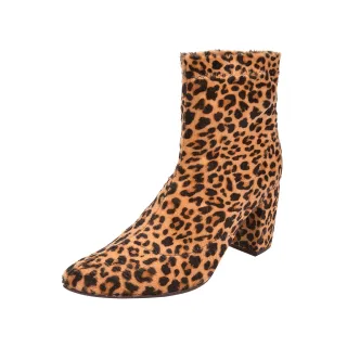 Bota Onça Salto Alto Grosso Prelice Cano Baixo Stretch - Onça