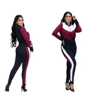 Blusa manga longa calça crepe conjunto feminino inverno - Verde Militar