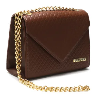 Oferta! Bolsa Feminina Envelope Baú com Alça de Corrente - ENV-PRETO-