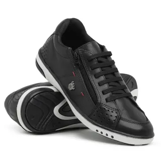 Conforto Casual Anti Stress Sapatenis Masculino de Couro Vegano Ortopédico